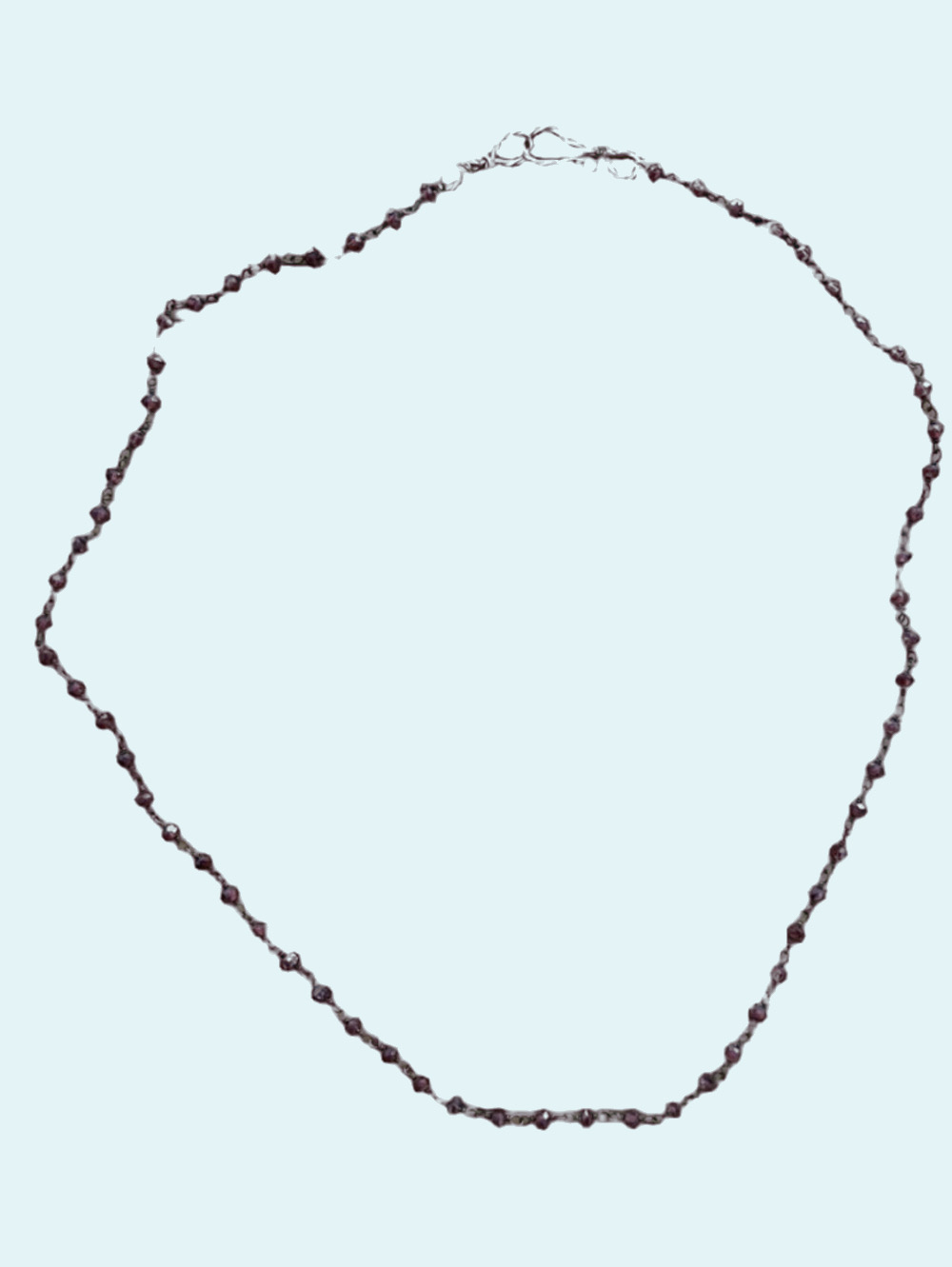 Delicate Garnet Beaded Necklace - Unbranded